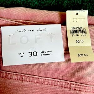 Brand new Loft modern skinny corduroys size 10